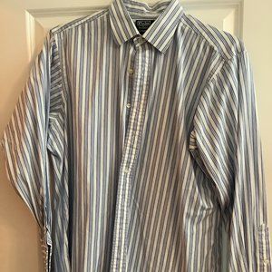 Polo by Ralph Lauren Curham Dress Shirt – Size – 17 x 35 – Blue/White Stripe